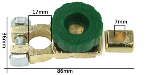 Akkusaru kapcsoló O17 mm, 500 A