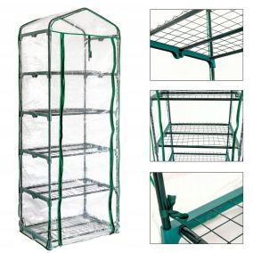 Kerti üvegház 5 polcos, 69x50x195cm