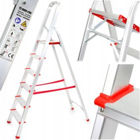 Összecsukható alumínium létra, 6 fokos MAR-POL