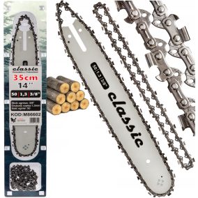   Láncvezető 2db lánccal, 14" / 3/8" / 1,3 mm / 50 szemes Classic *A