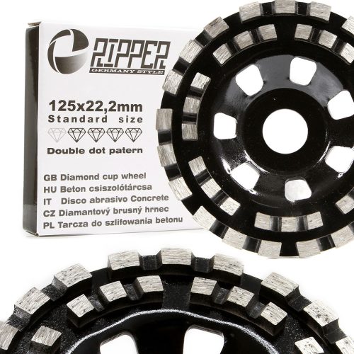 Szegmenses csiszolótárcsa betonhoz 125 mm/22,2 mm két pontos