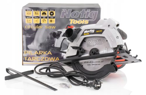 Elektromos kézi körfűrész 230V, 185mm, 1650W NOTIG *A