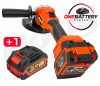 Akkumulátoros sarokcsiszoló 125mm 20V 2x3.0 Ah szénkefementes NOTIG