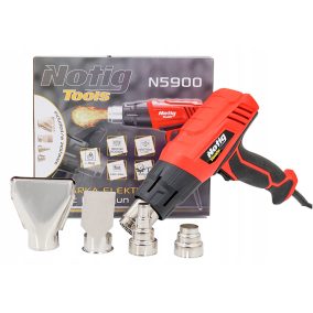 Elektromos hőlégfúvó  230V, 1000/2000W + 5 fúvóka