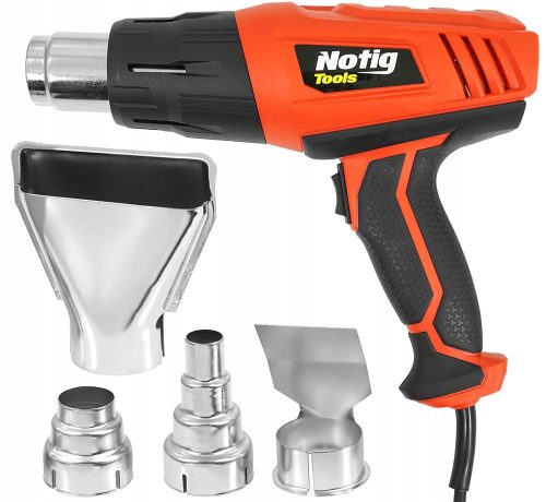 Elektromos hőlégfúvó  230V, 1000/2000W + 5 fúvóka