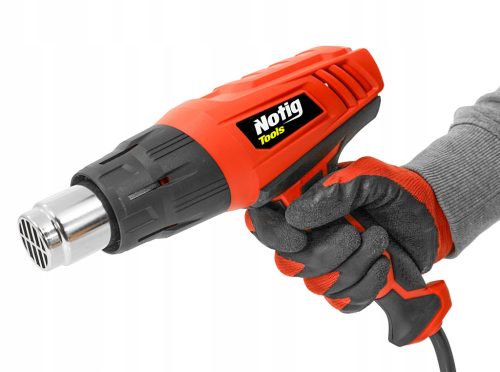 Elektromos hőlégfúvó  230V, 1000/2000W + 5 fúvóka