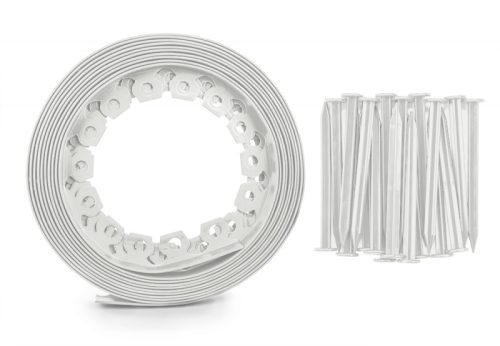 Univerzális szegély SET 10 fm x 40 mm, világos szürke (20 db tüske)