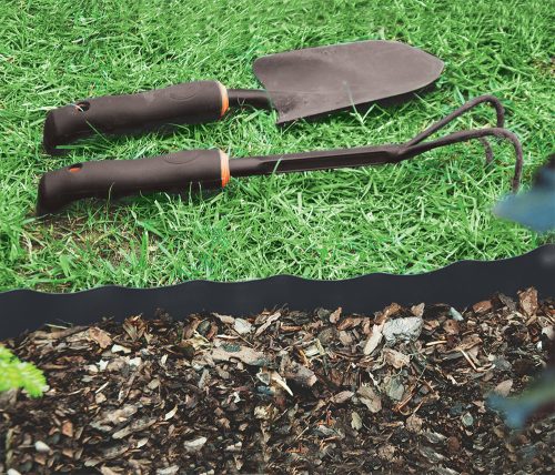 Univerzális szegély 9 m x 10 cm, fekete (K24/72)