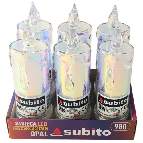 LED-es csillámos gyertya, hideg világítás C502 (980) SUBITO