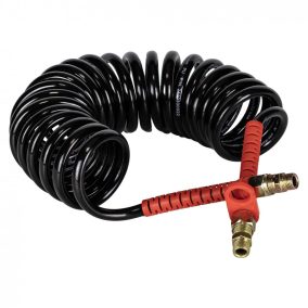 Spirál tömlő M22 Fekete-Piros PUR 5,5m (P2208)