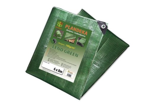 Ponyva-megerősített LENO GREEN 5 x 8m 100g zöld, áttetsző *A