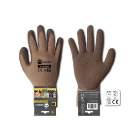 Védőkesztyű 11 GRIZZLY, latexhab."B"