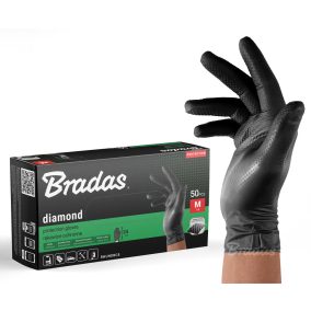DIAMOND latexmentes védőkesztyű M 7-8 méret, fekete