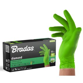 DIAMOND latexmentes védőkesztyű S 6-7 méret, zöld