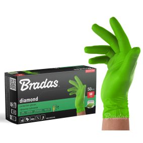DIAMOND latexmentes védőkesztyű M 7-8 méret, zöld