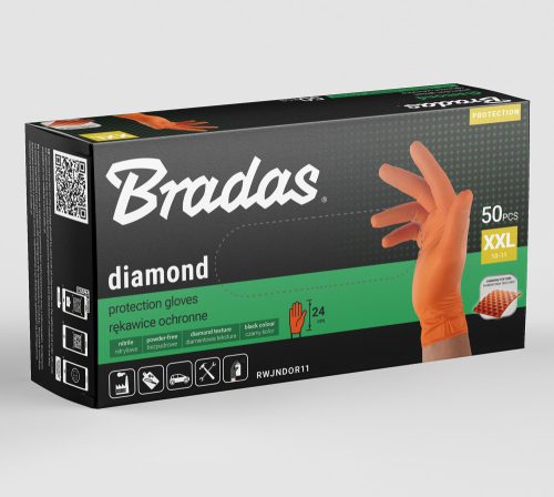 DIAMOND latexmentes védőkesztyű XXL 10-11 méret, narancs