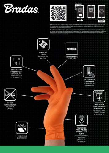 DIAMOND latexmentes védőkesztyű XXL 10-11 méret, narancs