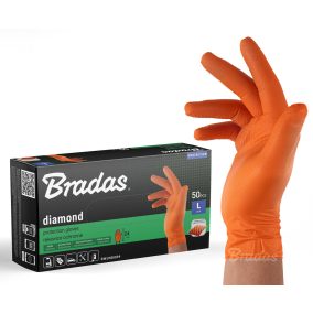 DIAMOND latexmentes védőkesztyű L 8-9 méret, narancs