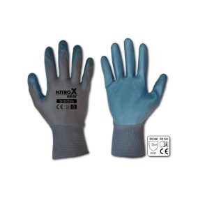 Védőkesztyű 8 NITROX GRAY, nitril. *A