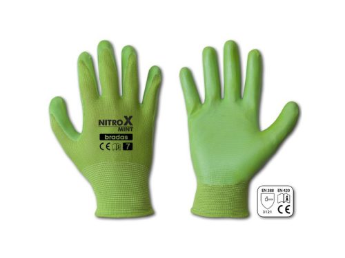 Védőkesztyű 6 NITROX MINT, nitril."B"