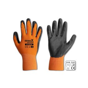 Védőkesztyű 9 NITROX ORANGE, nitril. ÖMLESZTVE.