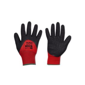 Védőkesztyű 11 PERFECT GRIP RED FULL, latex.