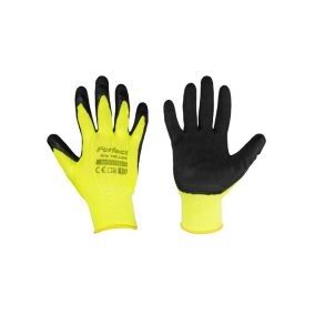 Védőkesztyű 7 PERFECT GRIP YELLOW NYLON, latex.