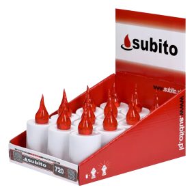 LED gyertyabetét piros 12db/doboz