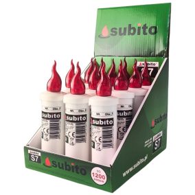 LED gyertyabetét S7 piros 12db/doboz (862)