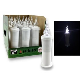 LED gyertyabetét S7 fehér 12db/doboz (861)