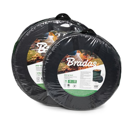 Összecsukható kerti kosár 175l, kemény műanyag alsórésszel POP-UP