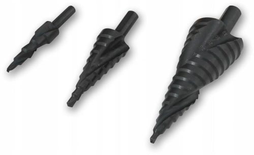 Kúpos lemezfúró készlet 3 db-os HSS, 4-12, 4-20, 4-32 mm VERKE PREMIUM LINE