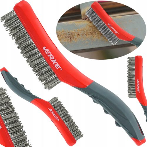 Drótkefe 4 soros, acéldrót VERKE