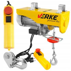   Elektromos csörlő drótköteles, 1050W, 300-600kg, 6-12m VERKE PREMIUM LINE