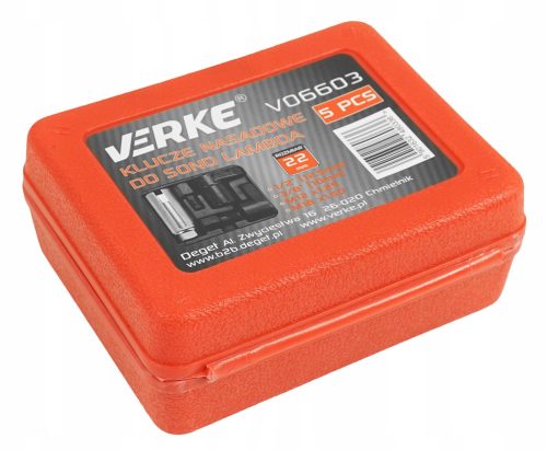 Dugókulcs klt. 5db-os, lambda szondákhoz és injektorokhoz VERKE