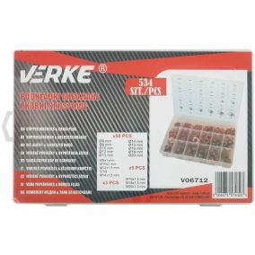 Réz alátét és olajleeresztő csavar klt. 534 db-os VERKE