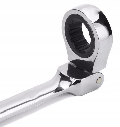 Racsnis csuklós villáskulcs klt. 12db-os, 8-19mm VERKE