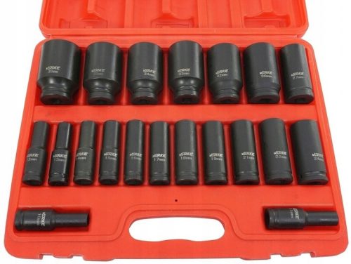 Dugókulcs klt. 20db-os ütvecsavarozóhoz 1/2" 10-38mm VERKE