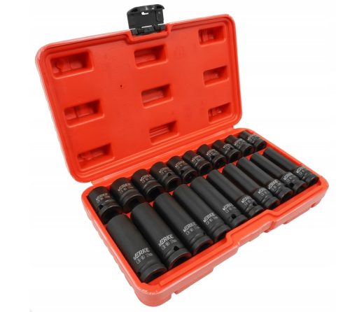 Gépi dugókulcs klt. 20db-os, hosszú/rövid 1/2" 10-19 mm