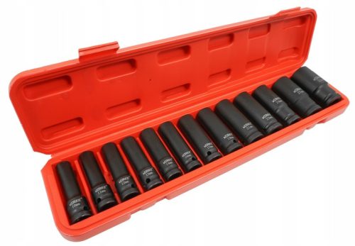 Hosszú dugókulcs klt. 13db-os ütvecsavarozóhoz 1/2" 10-32mm VERKE