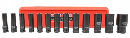 Hosszú dugókulcs klt. 13db-os ütvecsavarozóhoz 1/2" 10-32mm VERKE