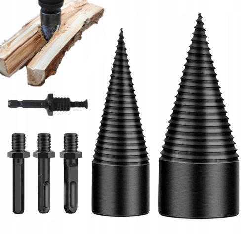 Fúrógépbe fogható fahasító kúpok 32mm + 42mm VERKE