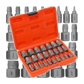 Sérültfejű HEX csavarkiszedő klt. 25db-os VERKE *A