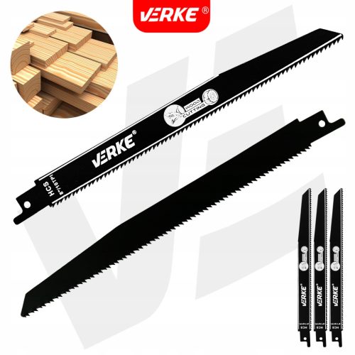 Szablyafűrészlap klt. 9db-os, 200mm VERKE