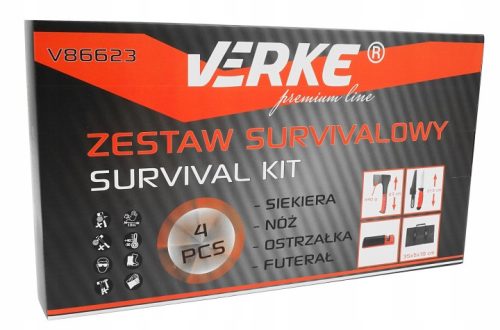 Fejsze és kés készlet kempingezéshez és túrázáshoz VERKE PREMIUM LITE