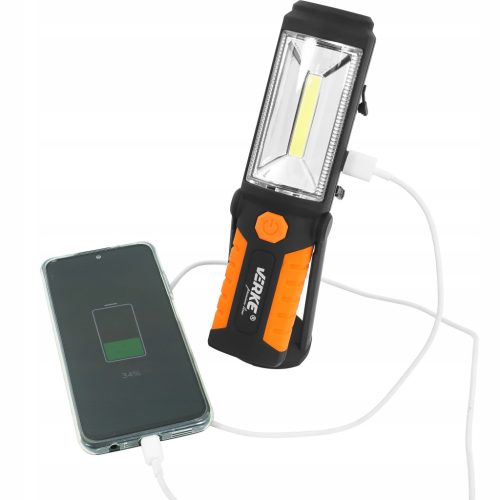 COB + 5×LED műhelylámpa 300 lm, 2600 mAh VERKE *A