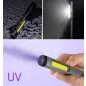 Műhely lámpa alumínium, 400Lm, 800 mAh, lézer és UV fény