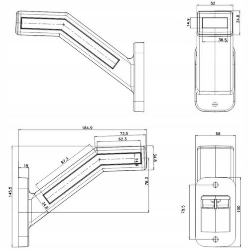 Szélességjelző lámpa WAS W168.7DD