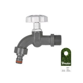   WHITE LINE Kerti csap PVC 1/2"l, bekötés 1/2", kuplungos tömlővéggel