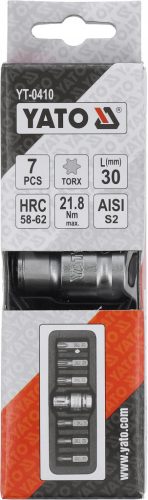 Kulcs klt., 7 db-os TORX C.V. T25-T55 YATO (R15)